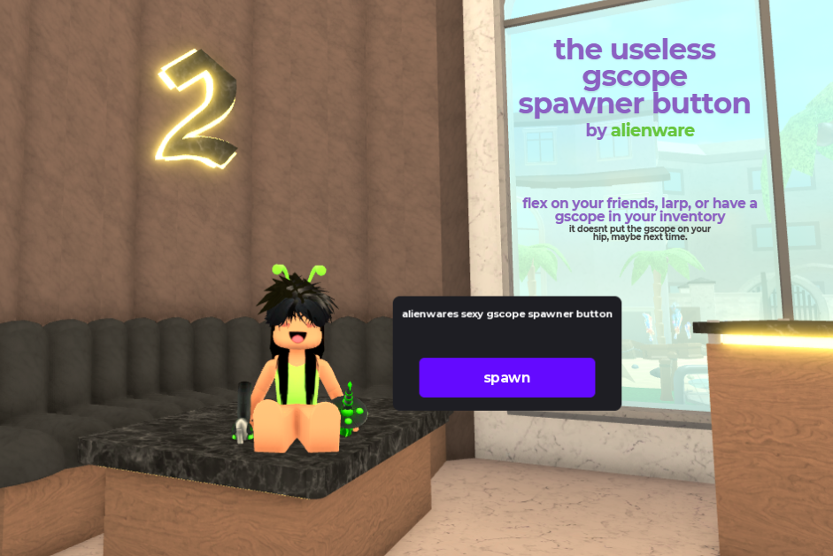the useless gscope spawner button