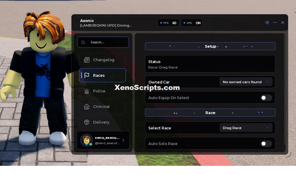 Axonic Hub Driving Empire Race Automation script OP (No Keys)