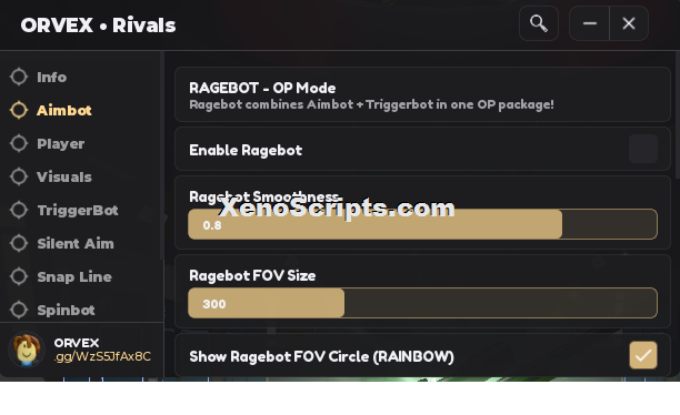 Rivals RageBot OP Mode by Orvex (No Keys) - Xeno supported