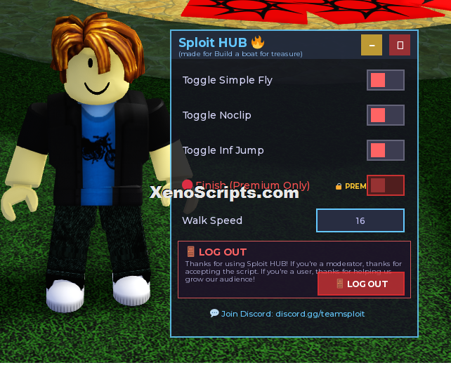 Build a boat for treasure Cheats Menu by Sploit Hub