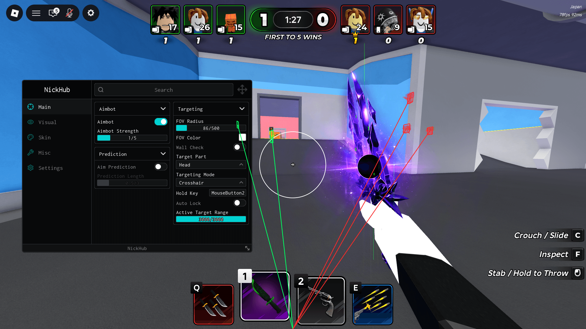 Murder Duels script by Nick Hub - Aimbot