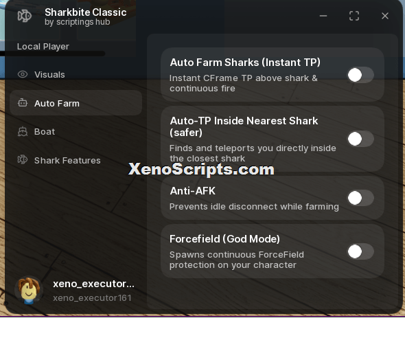 Auto Farm Sharks (Instant TP) Keyless