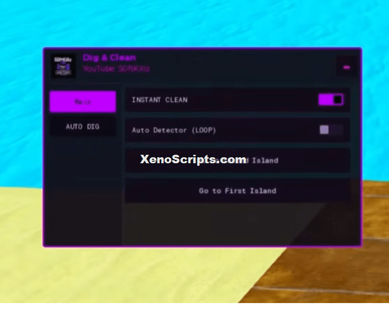 Dig and Clean script - Auto instant Clean