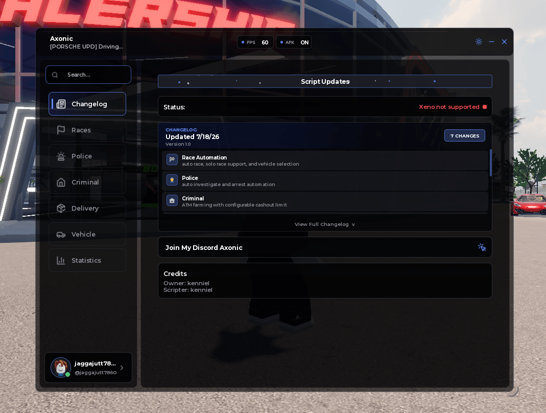 Driving Empire Car Racing RP Script Keyless