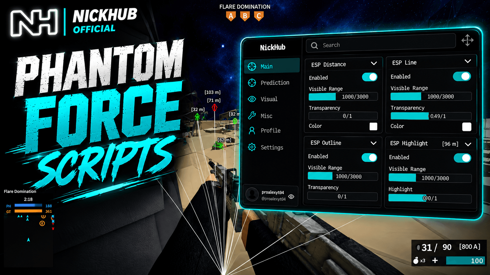NickHub Phantom Forces Script - Aimbot