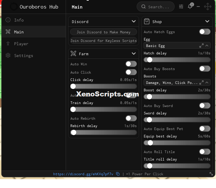 +1 Power Per Click script keyless