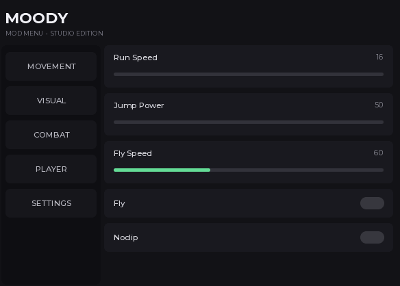 MOODY's mod menu