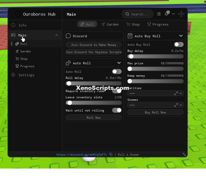 Roll A Gnome Keyless Script | Ouroboros, Auto Roll