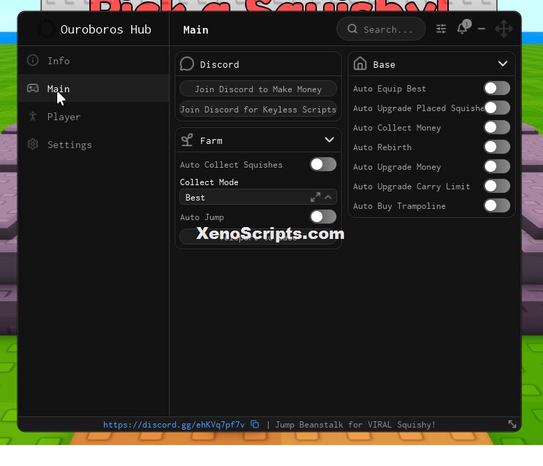 Jump Beanstalk for VIRAL Squishy Keyless Script By Ouroboros Hub