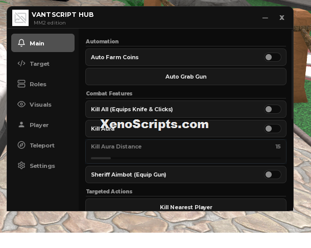 Vant Hub Murder Mystery 2 script keyless