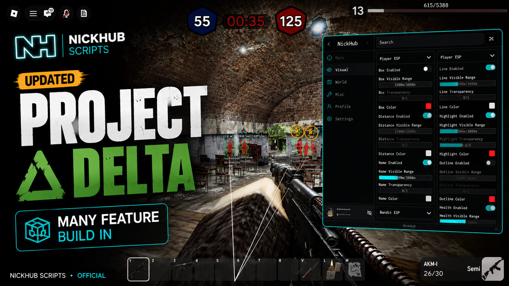 Project Delta aimbot script by Nick Hub