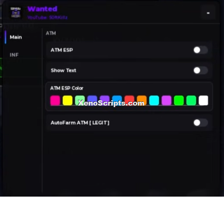 Wanted script by Softkillz - ATM ESP, Auto Farm