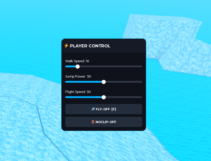 Universal script (Speed, Jump Height, Flight, No-clip)(KEYLESS)