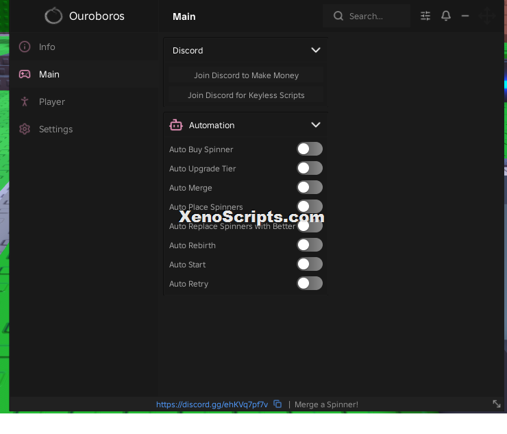 Merge a Spinner script (No Keys) - Auto merge and place