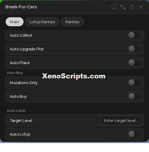 Break for Cars script keyless | Auto open blocks