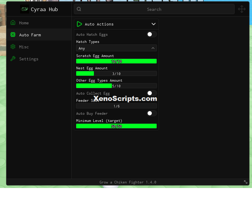 Cyraa Hub Grow a Chicken Fighter script (No Keys) - Auto farm