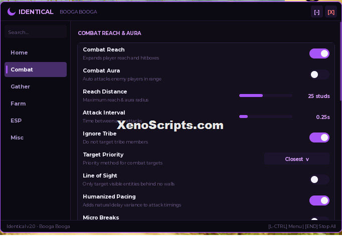Booga Booga script keyless | Combat reach and aura