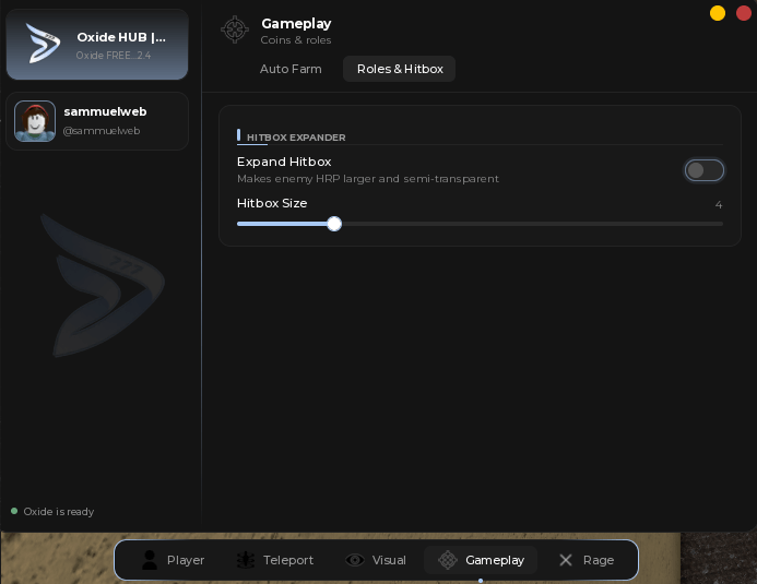 MM2 script by Oxide Hub keyless | Hitbox expander