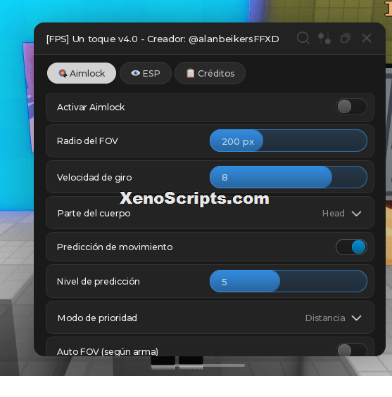 One Tap aimbot script Un Toque v4.0