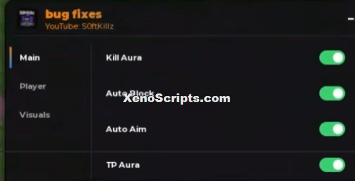 Bug Fixes script by Softkillz - Kill aura
