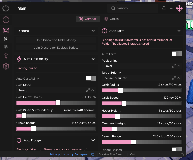 Survive the Swarm script keyless | auto cast ability