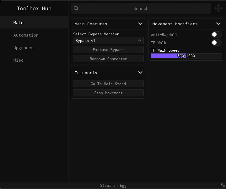 Toolbox Hub Steal an Egg script keyless
