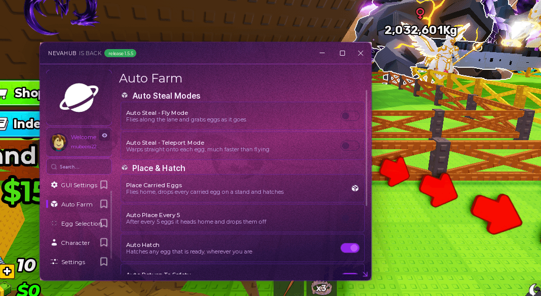 Neva Hub Steal An Egg script keyless