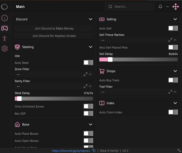 Steal A Verity script keyless | auto steal, box esp,