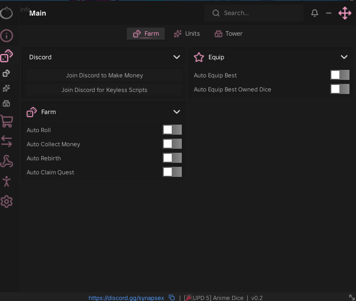 Anime Dice script keyless | auto roll, auto collect money,