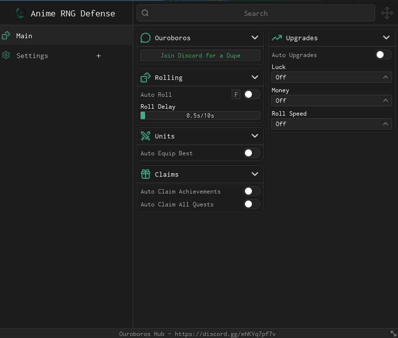 Anime RNG Defense script keyless | auto roll