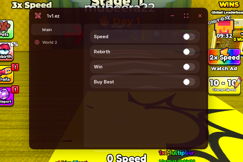 +1 Speed Verity Backroom Escape Script | 1v1ez