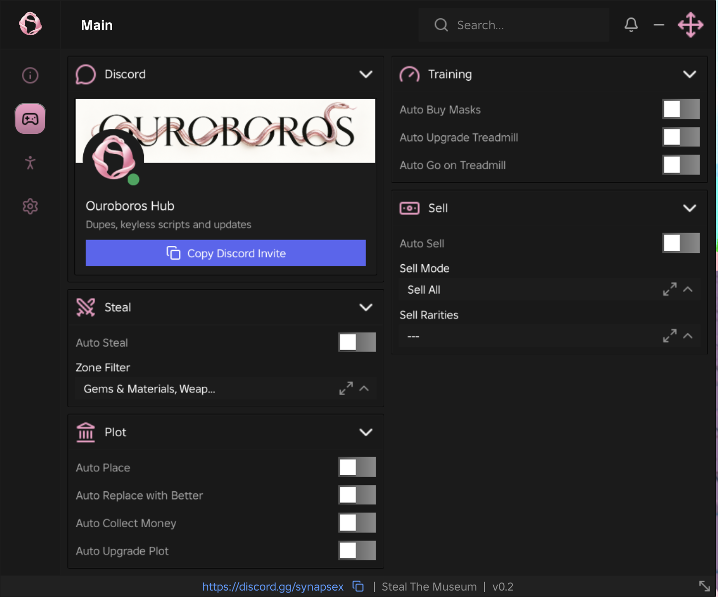 Steal the museum script | Ouroboros Hub