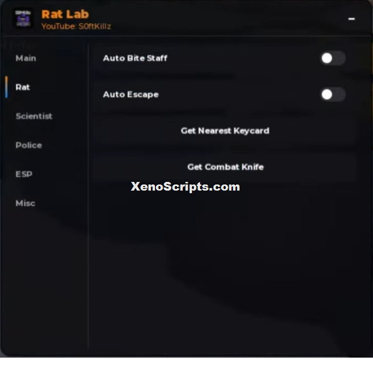 Rat Lab script by Softkillz | Auto Escape