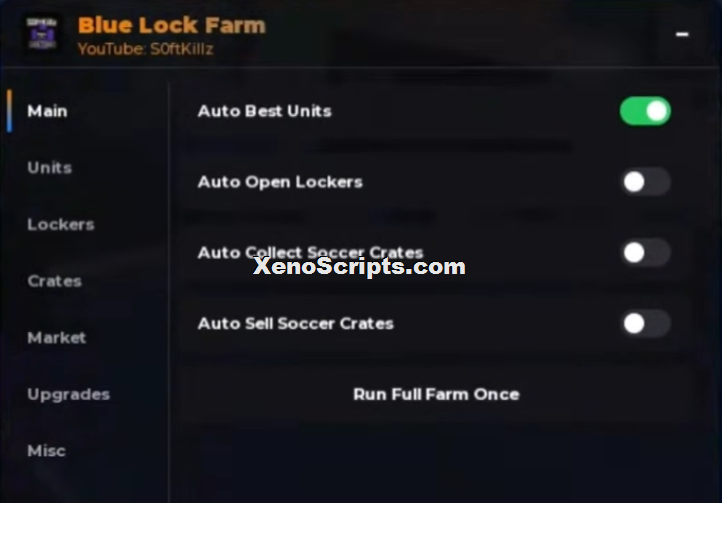 Blue Lock Farm script by Softkillz | Auto best units, Auto open lockers