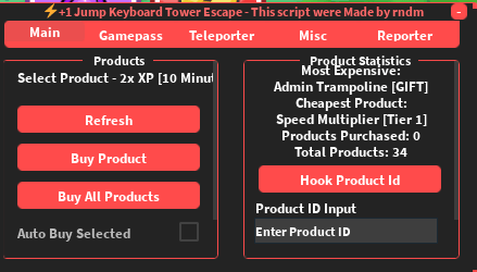 RNDM +1 Jump Keyboard Tower Escape script keyless