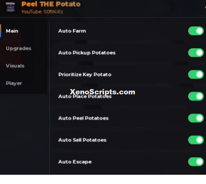 Peel the Potato script by Softkillz | Auto farm