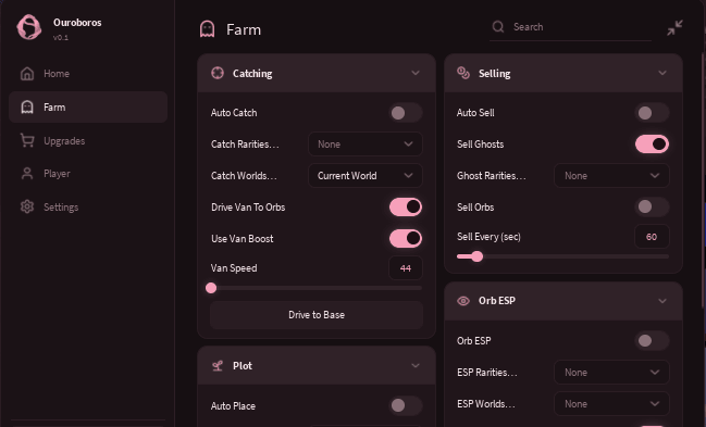 Ghost Catchers script by Ouroboros Hub | Auto farm (No Keys)