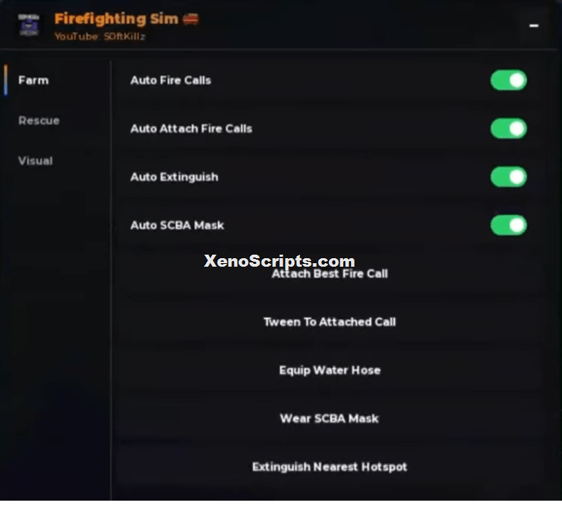 FireFighting Sim script by Softkillz | Auto rescue and Mask