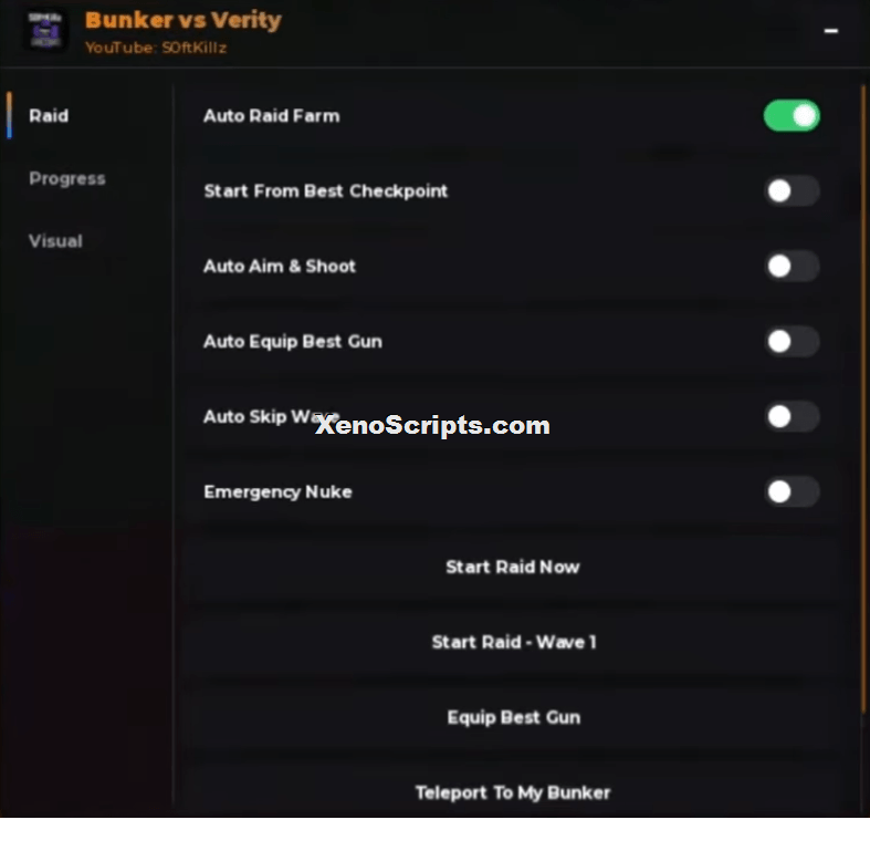 Bunker vs Verity script by Softkillz | Auto raid farm