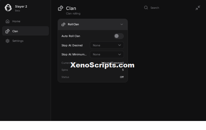 Slayer 2 script keyless | Auto roll clan