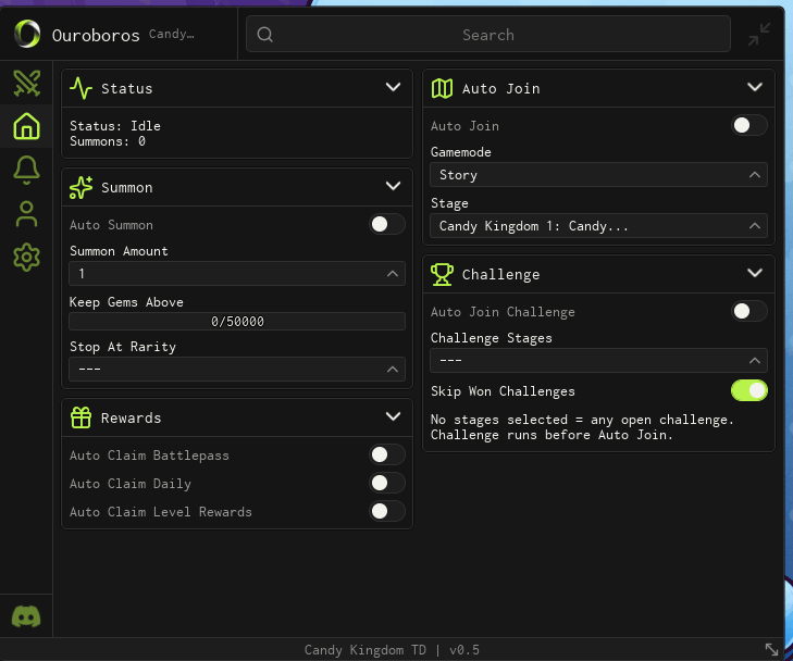 Candy Kingdom Defense script keyless | auto summon, auto join